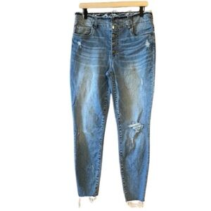 Women's 10 Kut from the Kloth Connie High Rise Ankle Skinny Button Fly Slim